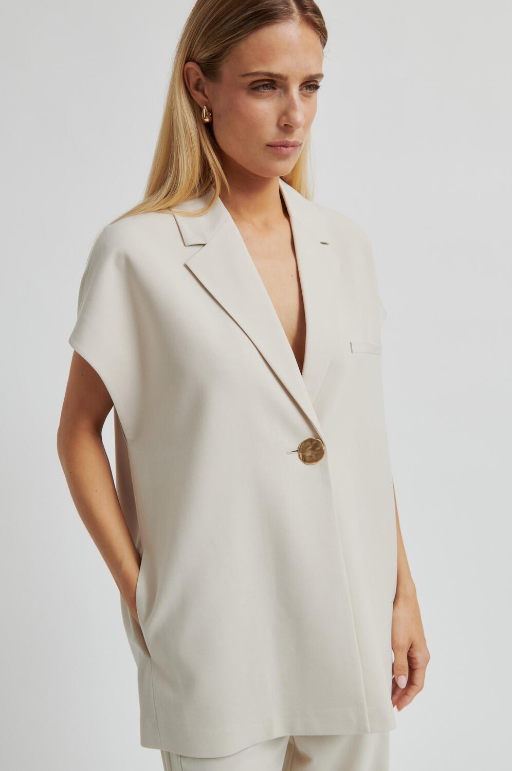 Blanca blazer vest - Soft Beige